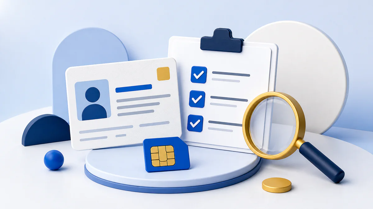 SIM registration requirements and identity document illustration