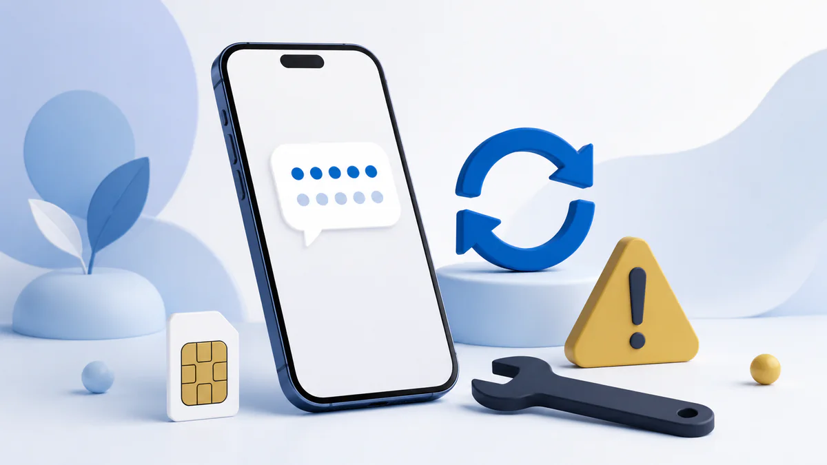 SIM registration OTP and troubleshooting illustration